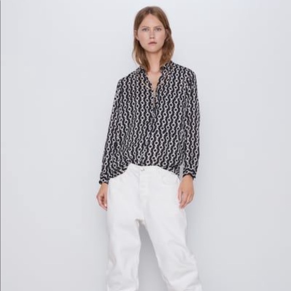 Zara Satin Chain Blouse - Picture 5 of 9